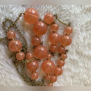 J. Crew Peach Glass Beads Necklace Vintage‎